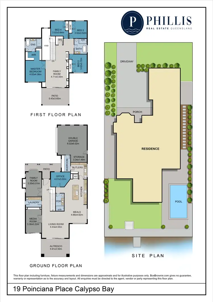 Floorplan of Homely house listing, 19 Poinciana Place, Jacobs Well QLD 4208