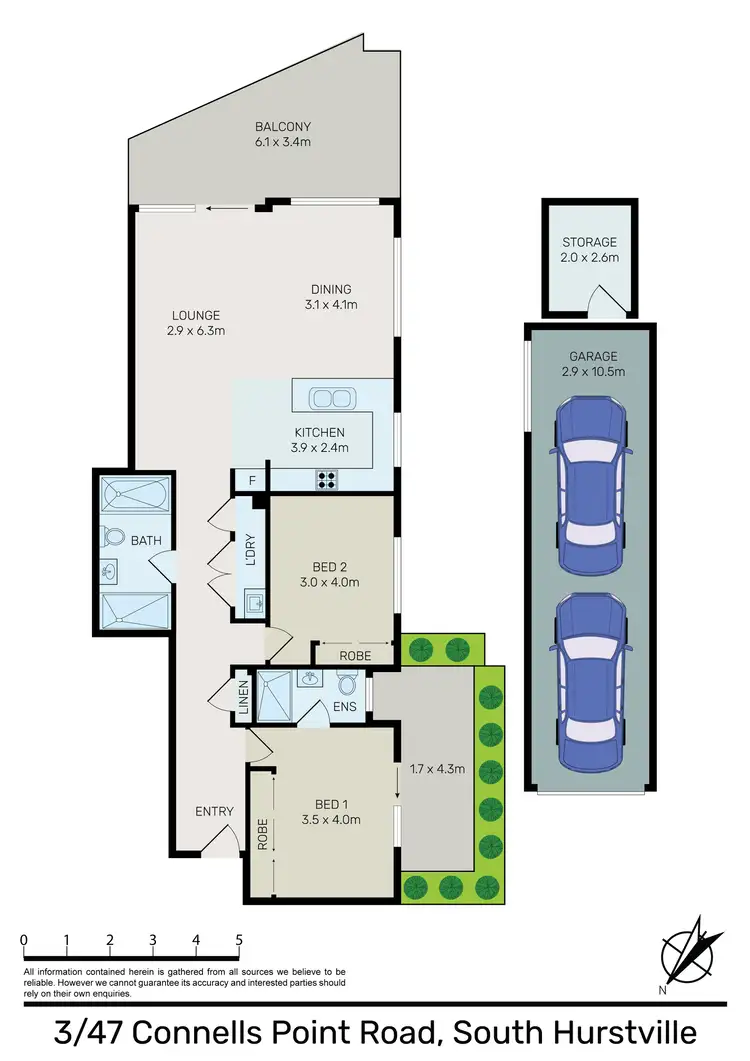 Floorplan of Homely apartment listing, 3/47 Connells Point Road, South Hurstville NSW 2221