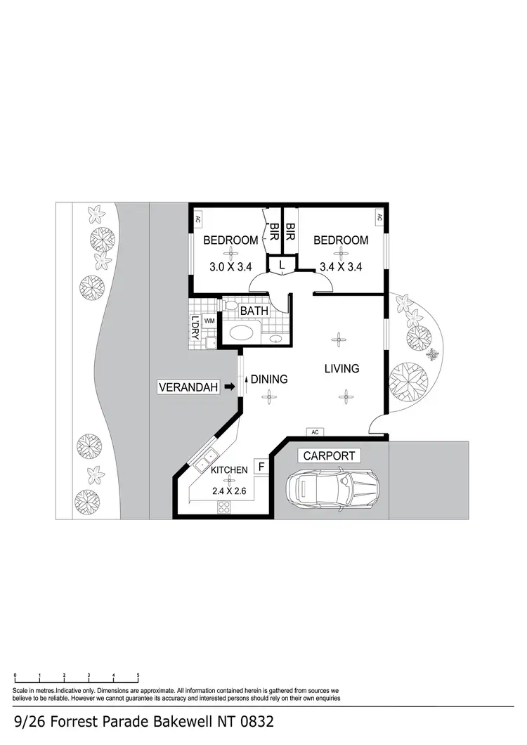 Floorplan of Homely unit listing, 9/26 Forrest Parade, Bakewell NT 832