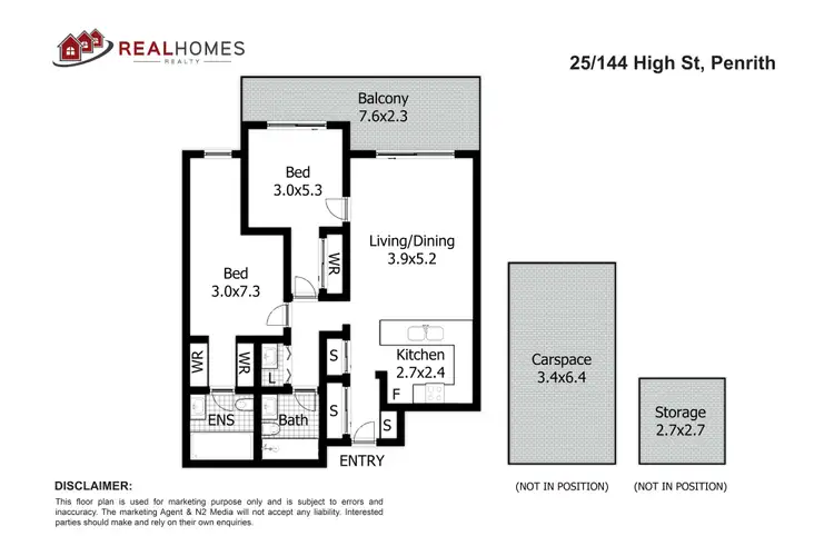 Floorplan of Homely unit listing, 25/144 High Street, Penrith NSW 2750