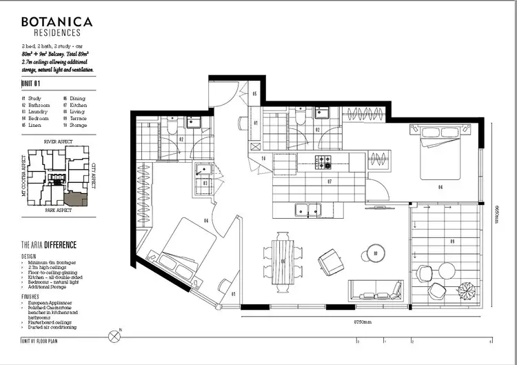 Floorplan of Homely apartment listing, 701/4 Edmondstone Street, South Brisbane QLD 4101
