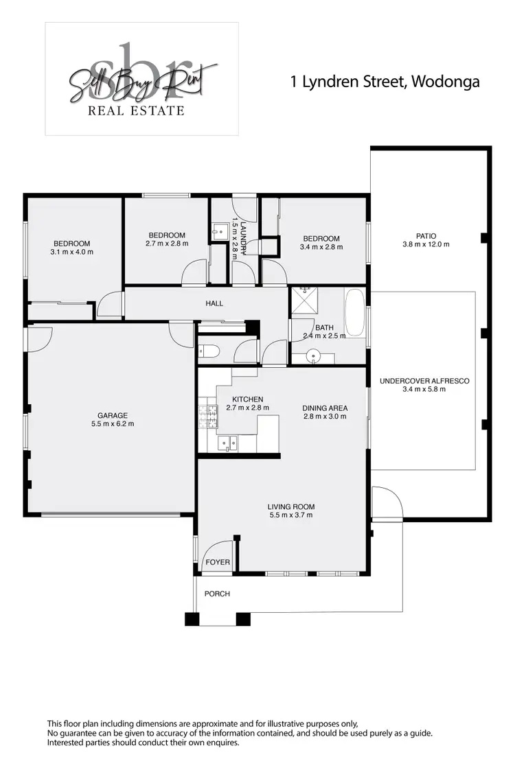 Floorplan of Homely townhouse listing, 1 LYNDREN STREET, Wodonga VIC 3690