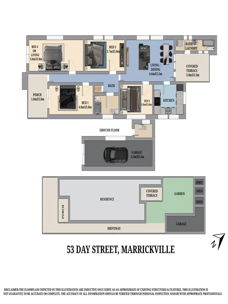 Floorplan of Homely house listing, 53 Day Street, Marrickville NSW 2204