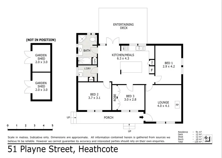 Floorplan of Homely house listing, 51 Playne Street, Heathcote VIC 3523