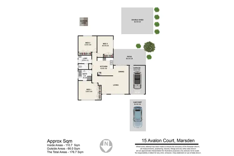 Floorplan of Homely house listing, 15 Avalon Court, Marsden QLD 4132
