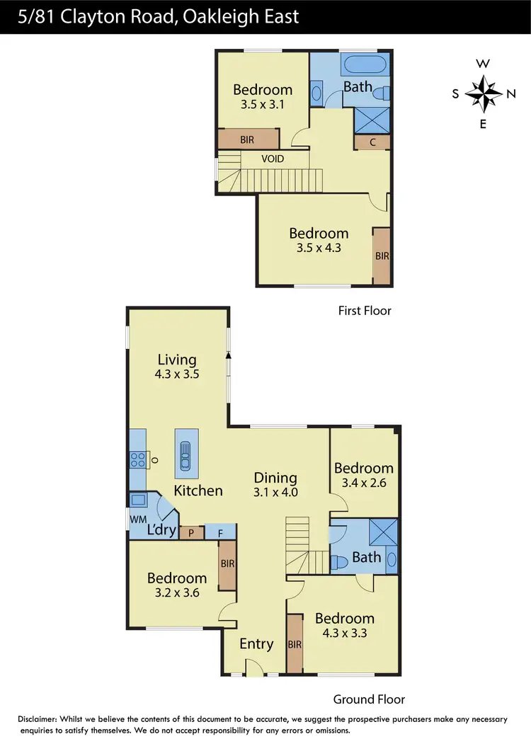 Floorplan of Homely townhouse listing, 5/81 Clayton Road, Oakleigh East VIC 3166