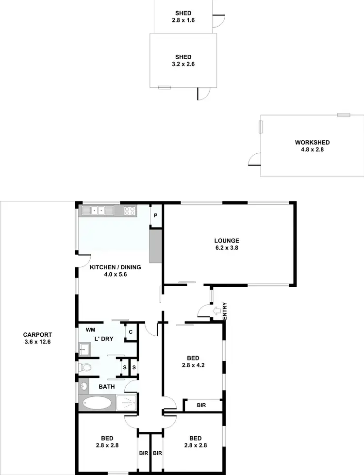 Floorplan of Homely house listing, 12 Norval Crescent, Coolaroo VIC 3048