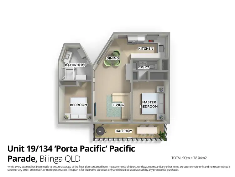 Floorplan of Homely unit listing, 19/134 Pacific Parade, Bilinga QLD 4225