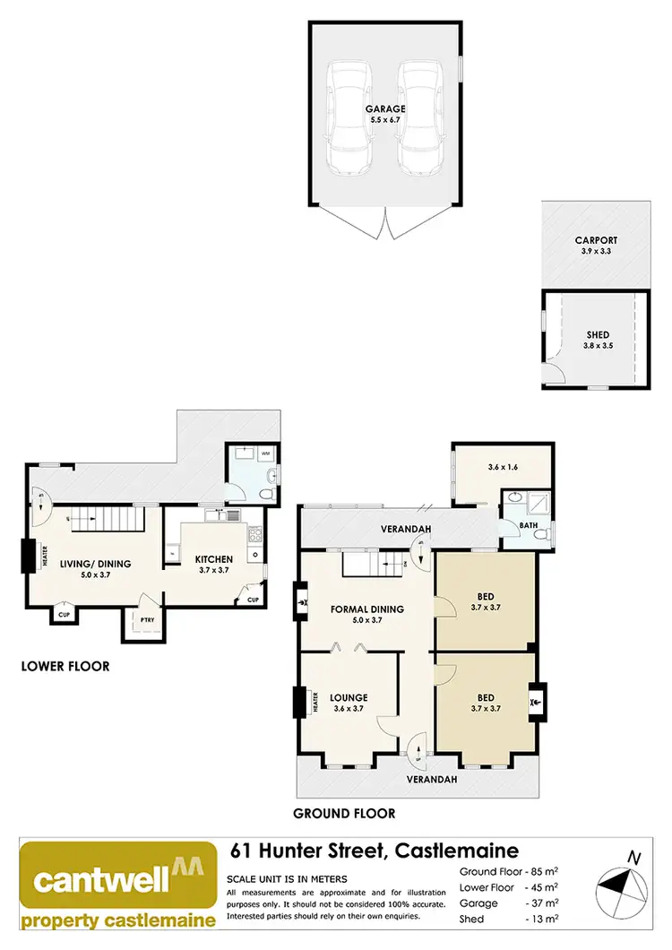 Floorplan of Homely house listing, 61 Hunter Street, Castlemaine VIC 3450