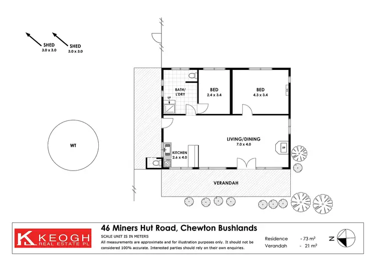 Floorplan of Homely rural property listing, 46 Miners Hut Road, Chewton Bushlands VIC 3451