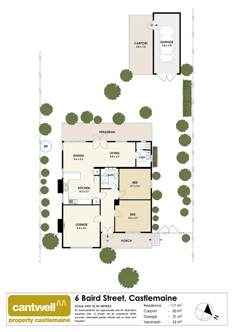 Floorplan of Homely house listing, 6 Baird Street, Castlemaine VIC 3450
