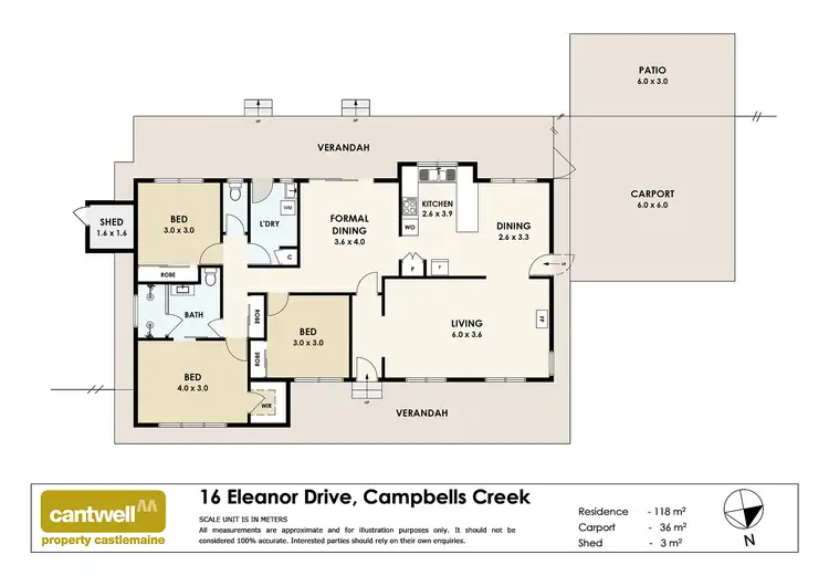 Floorplan of Homely house listing, 16 Eleanor Drive, Campbells Creek VIC 3451