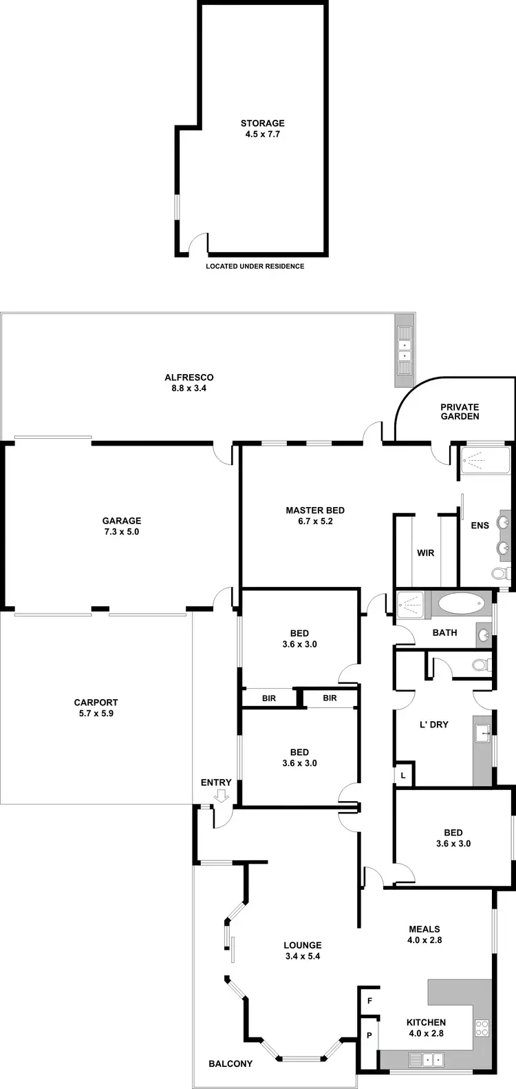 Floorplan of Homely house listing, 54 Huntingdale Drive, Chirnside Park VIC 3116