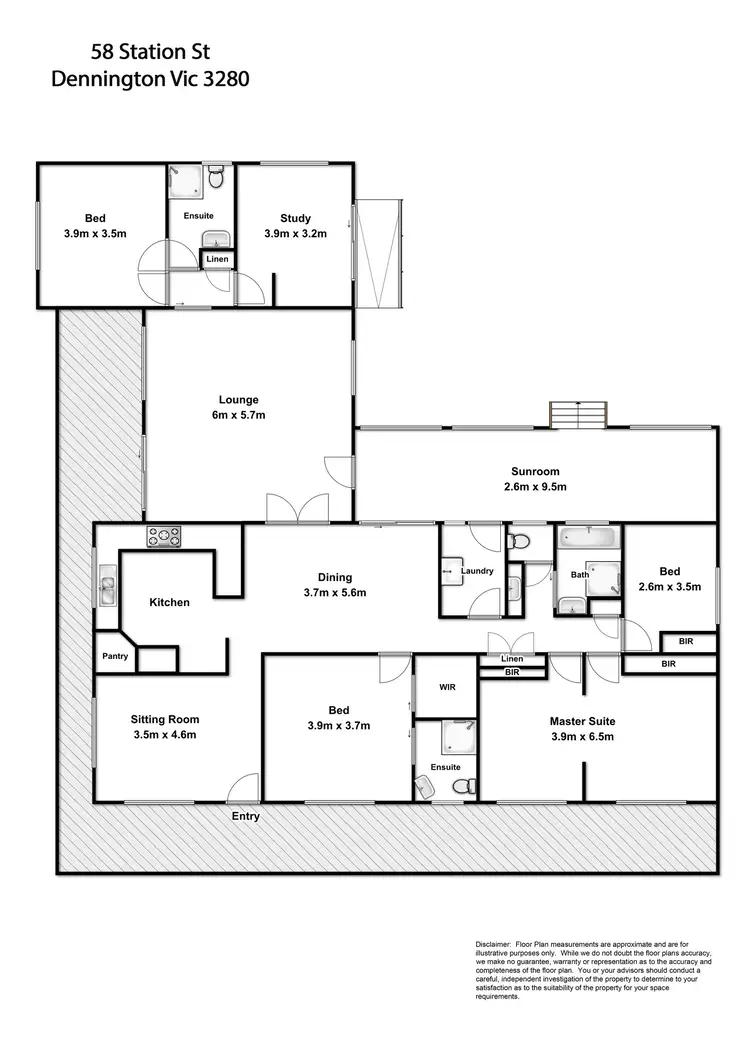 Floorplan of Homely house listing, 58 Station Street, Dennington VIC 3280