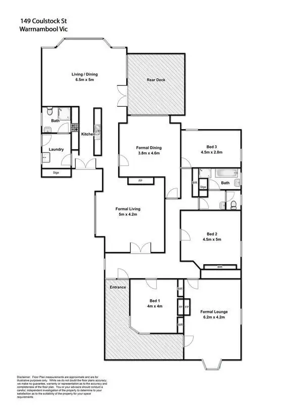Floorplan of Homely house listing, 149 Coulstock Street, Warrnambool VIC 3280