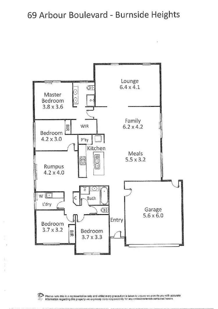 Floorplan of Homely house listing, 69 Arbour Boulevard, Burnside Heights VIC 3023