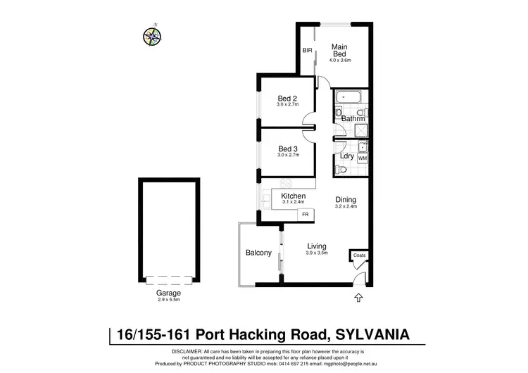 Floorplan of Homely apartment listing, 16/155-161 Port Hacking Road, Sylvania NSW 2224