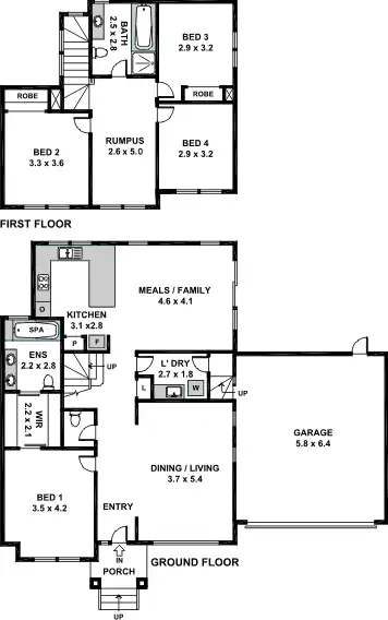 Floorplan of Homely townhouse listing, 4/66-68 Leicester Ave, Glen Waverley VIC 3150