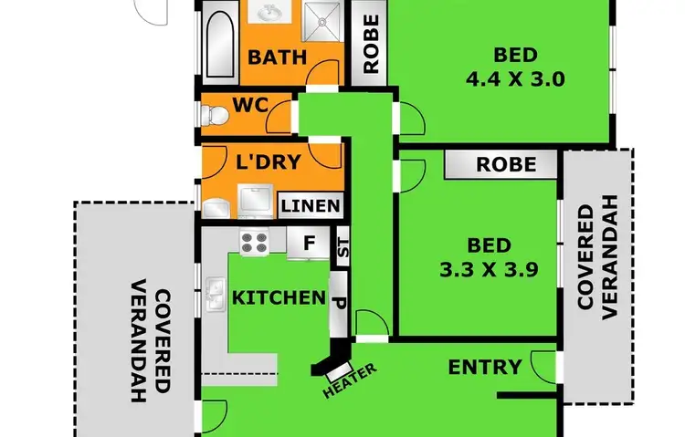 Floorplan of Homely unit listing, 1/200 Autumn Street, Geelong West VIC 3218