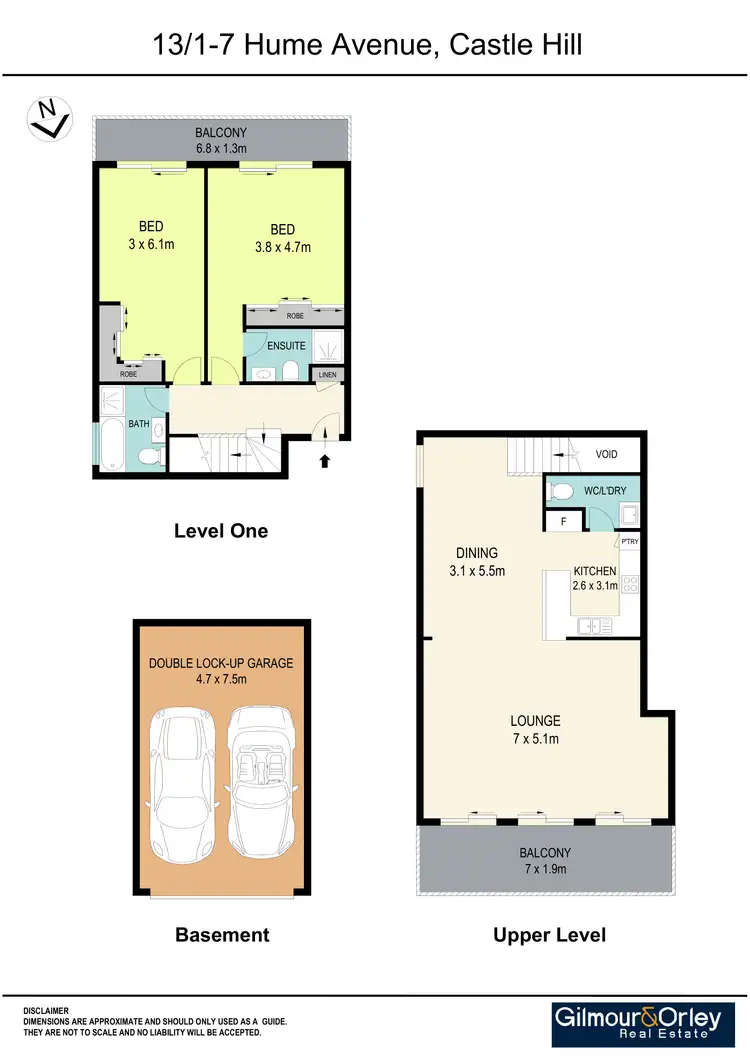 Floorplan of Homely unit listing, 13/1-7 Hume Avenue, Castle Hill NSW 2154