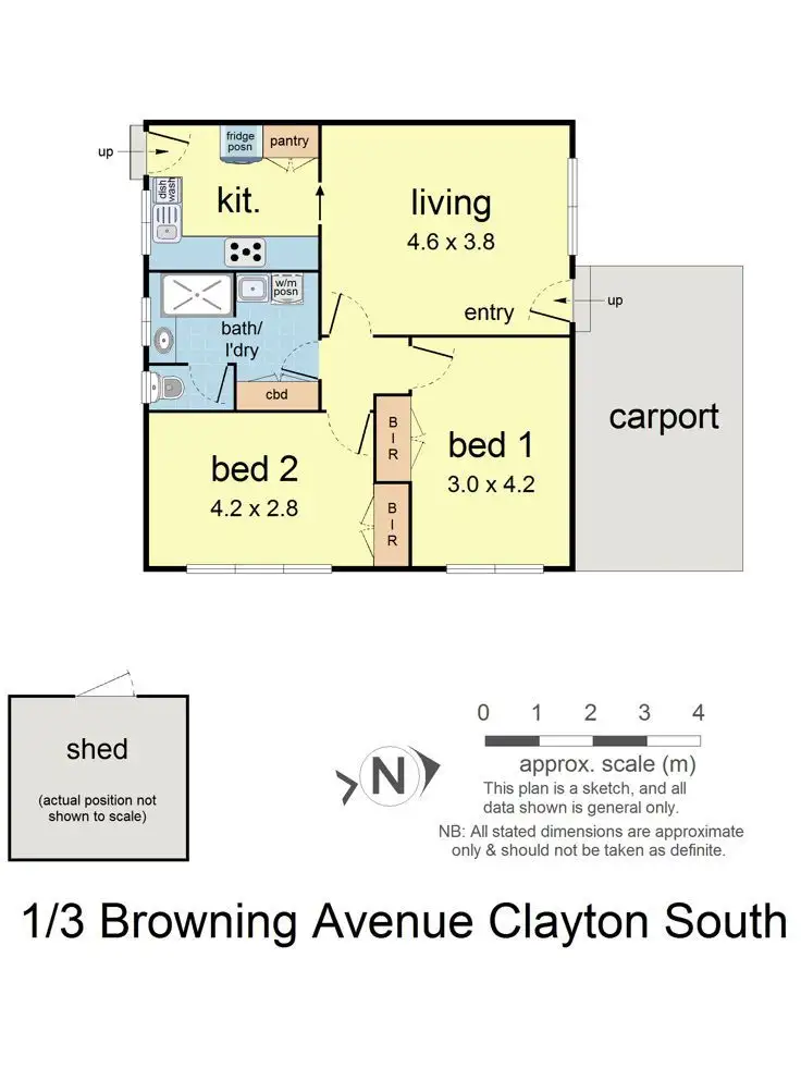 Floorplan of Homely unit listing, 1/3 Browning Avenue, Clayton South VIC 3169