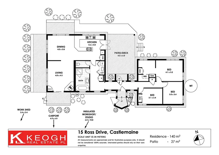 Floorplan of Homely house listing, 15 Ross Drive, Castlemaine VIC 3450