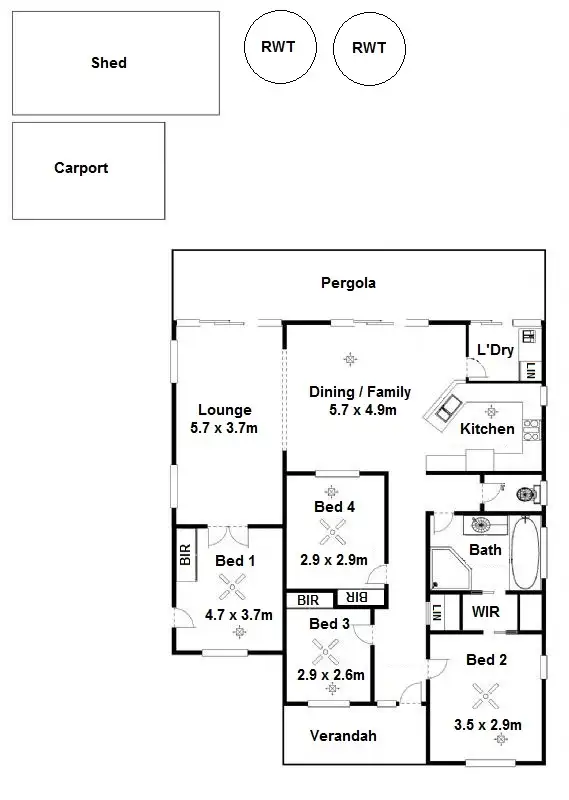 Floorplan of Homely house listing, 5 Donald Avenue, Murray Bridge SA 5253