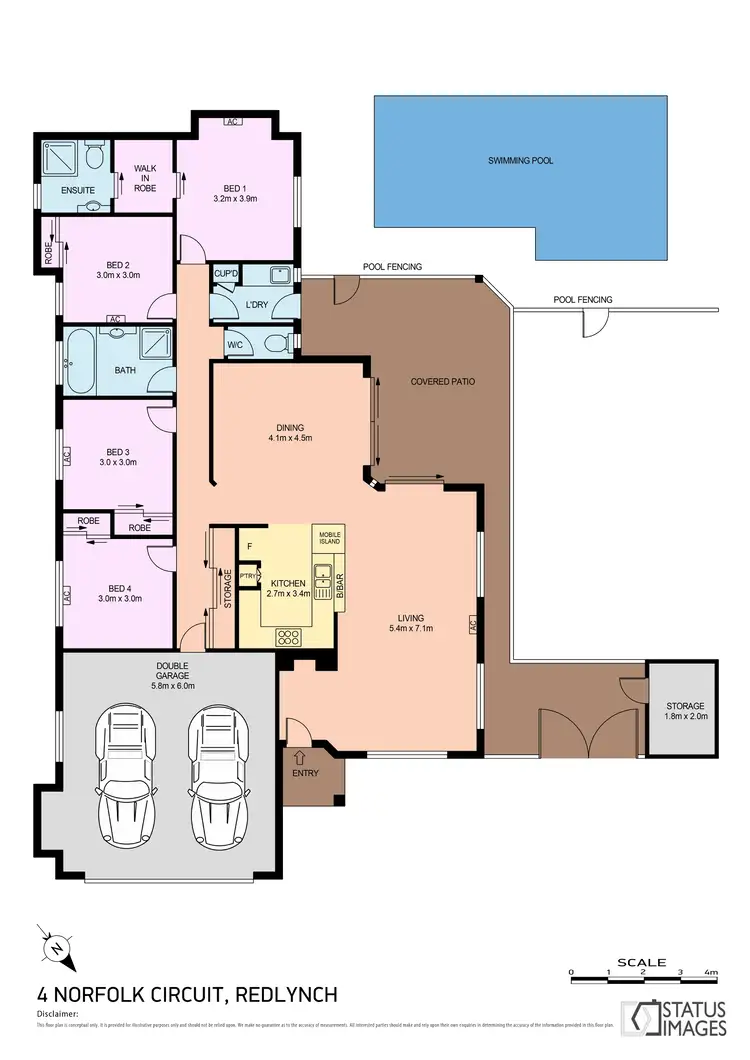 Floorplan of Homely house listing, 4 Norfolk Circuit, Redlynch QLD 4870