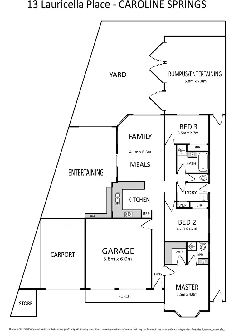 Floorplan of Homely house listing, 13 Lauricella Place, Caroline Springs VIC 3023
