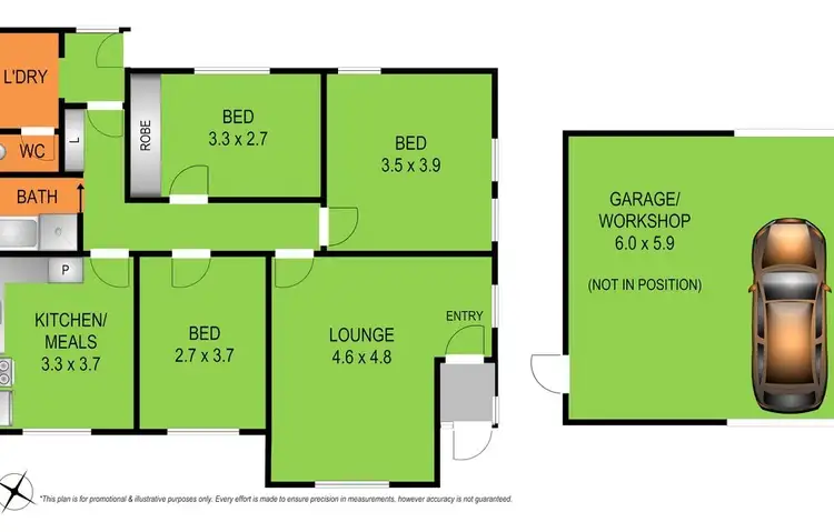 Floorplan of Homely house listing, 102 Robin Avenue, Norlane VIC 3214