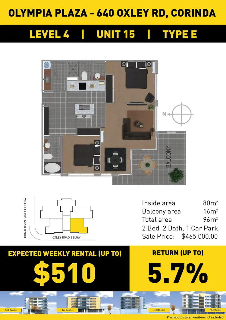 Floorplan of Homely unit listing, 15/640 Oxley Rd, Corinda QLD 4075