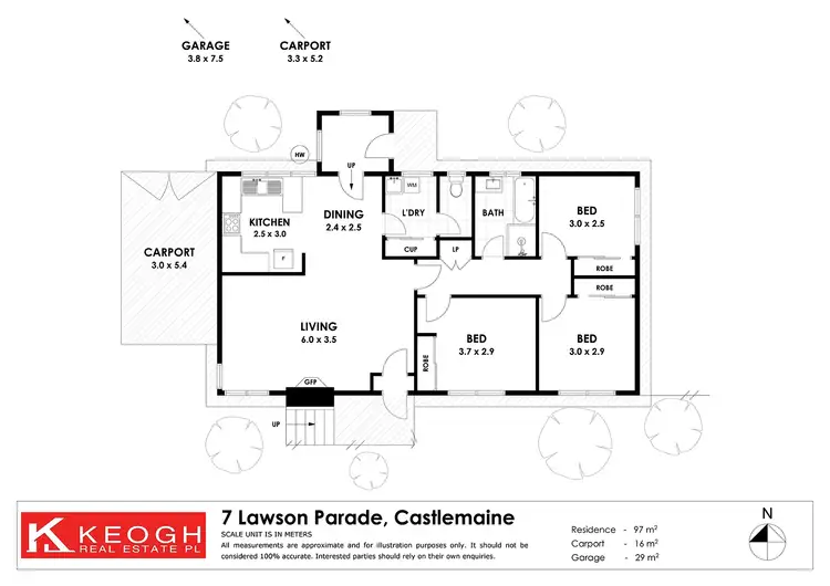 Floorplan of Homely house listing, 7 Lawson Parade, Castlemaine VIC 3450