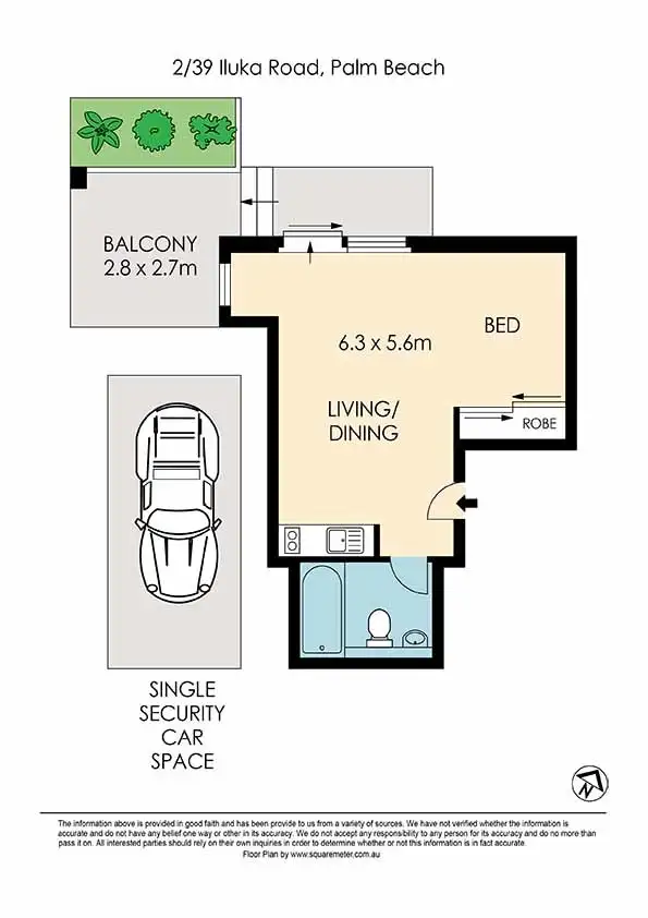 Floorplan of Homely apartment listing, 2/39 Iluka Road, Palm Beach NSW 2108