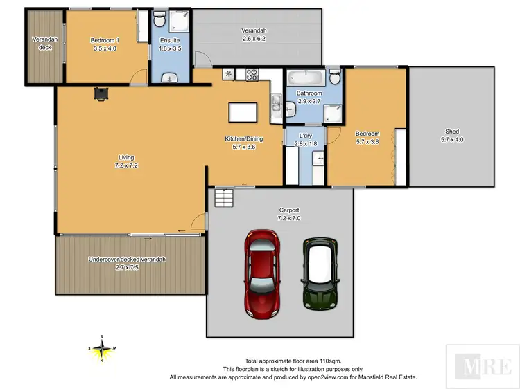 Floorplan of Homely rural property listing, 55 Lovick Lane, Merrijig VIC 3723