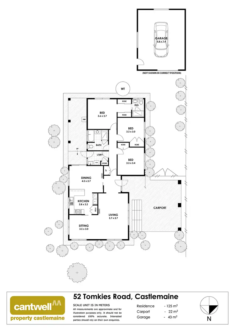 Floorplan of Homely house listing, 52 Tomkies Road, Castlemaine VIC 3450