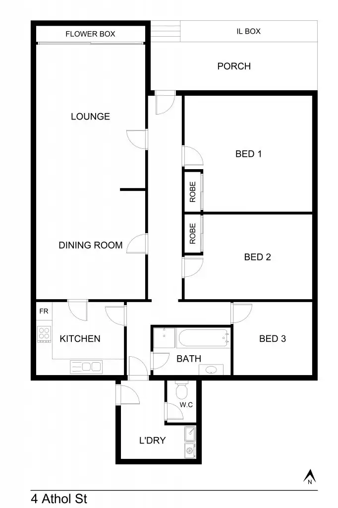 Floorplan of Homely house listing, 4 ATHOL STREET, Wodonga VIC 3690