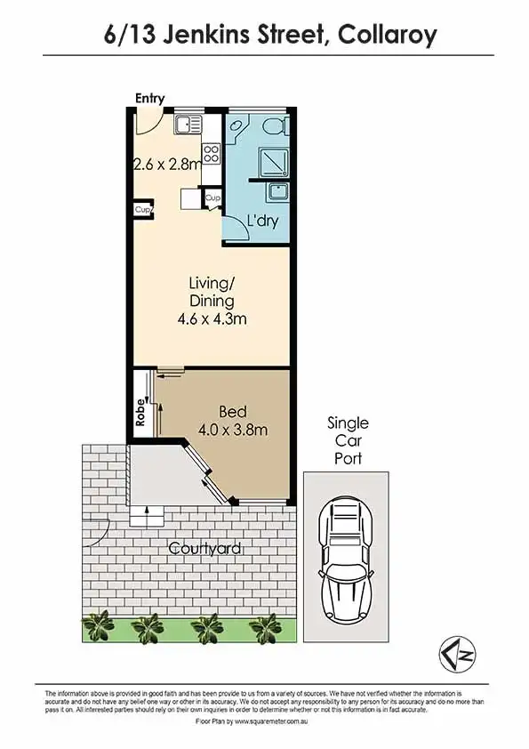 Floorplan of Homely unit listing, 6/13 Jenkins Street, Collaroy NSW 2097