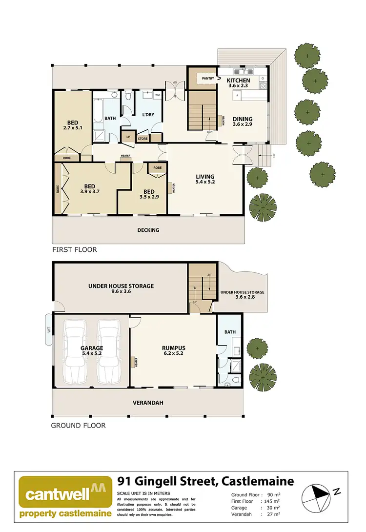 Floorplan of Homely house listing, 91 Gingell Street, Castlemaine VIC 3450