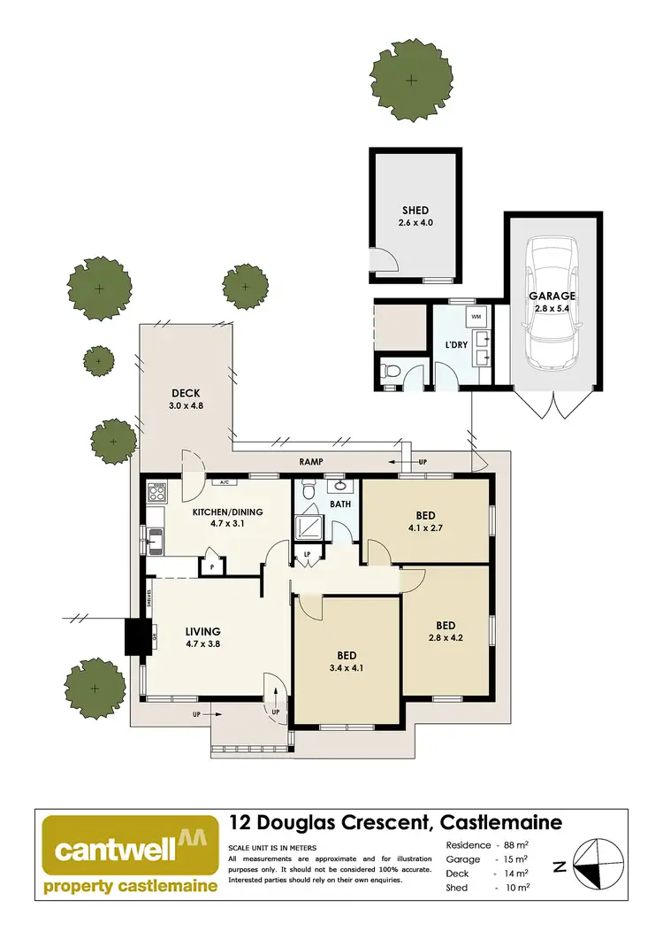 Floorplan of Homely house listing, 12 Douglas Crescent, Castlemaine VIC 3450