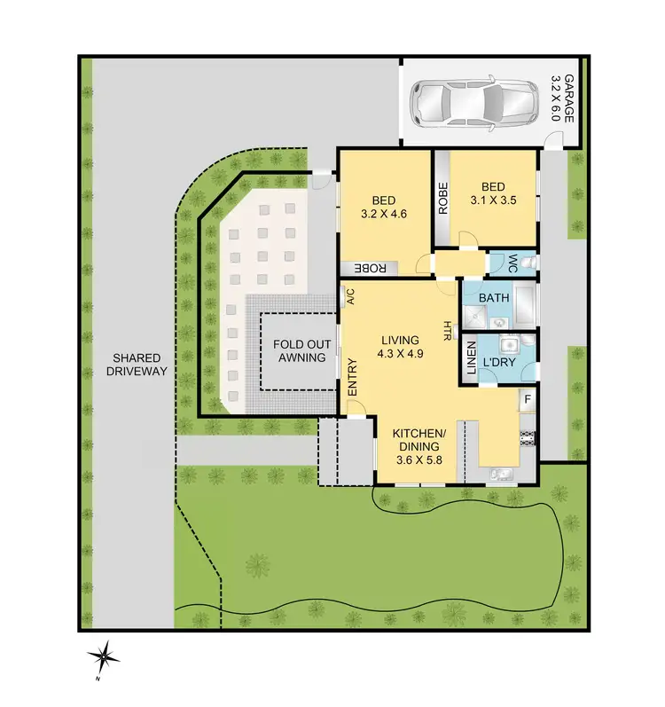 Floorplan of Homely townhouse listing, 1/79 Wingarra Drive, Grovedale VIC 3216