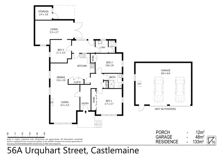 Floorplan of Homely house listing, 56A Urquhart Street, Castlemaine VIC 3450