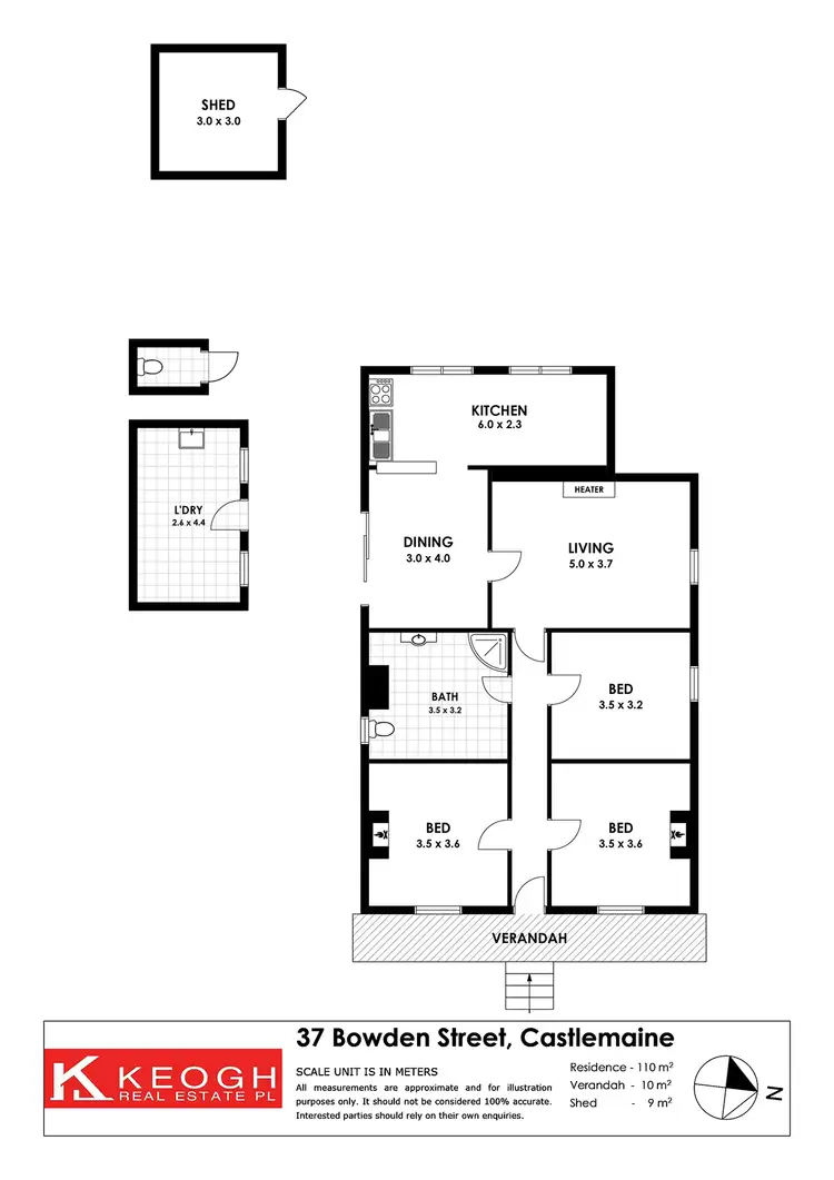 Floorplan of Homely house listing, 37 Bowden Street, Castlemaine VIC 3450