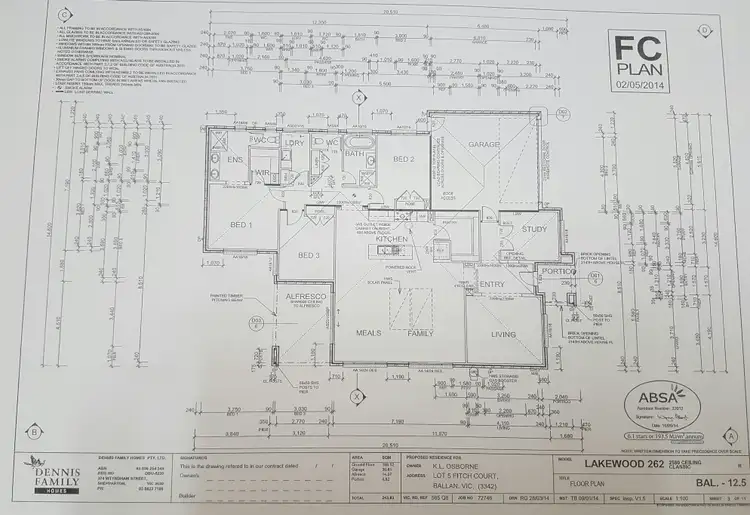 Floorplan of Homely house listing, 8 Fitch Court, Ballan VIC 3342