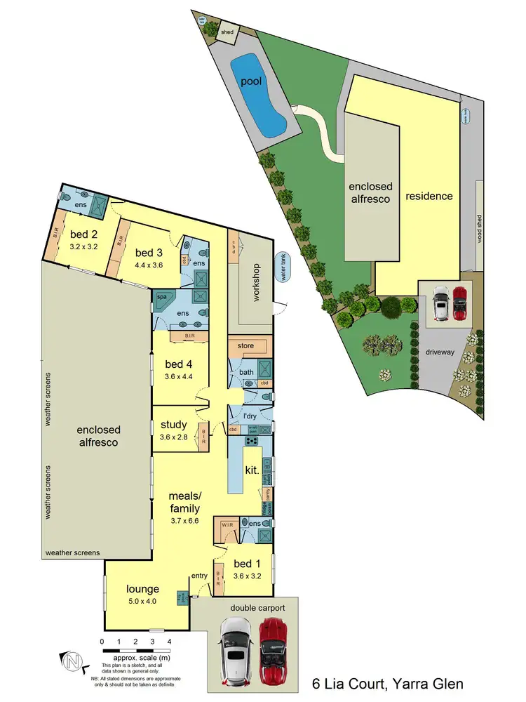 Floorplan of Homely house listing, 6 Lia Court, Yarra Glen VIC 3775