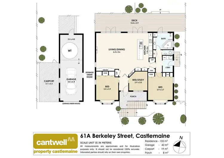 Floorplan of Homely house listing, 61a Berkeley Street, Castlemaine VIC 3450