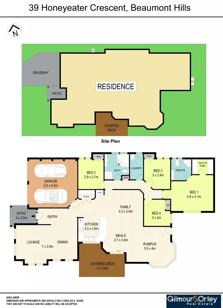 Floorplan of Homely house listing, 39 Honeyeater Crescent, Beaumont Hills NSW 2155
