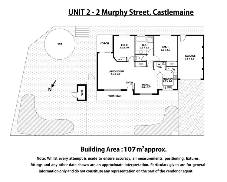 Floorplan of Homely house listing, 2/2 Murphy Street, Castlemaine VIC 3450