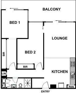 Floorplan of Homely apartment listing, 308/770C Toorak Road, Glen Iris VIC 3146