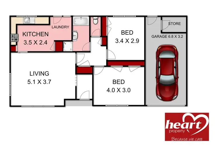 Floorplan of Homely unit listing, 2/134 Macarthur Street, Sale VIC 3850