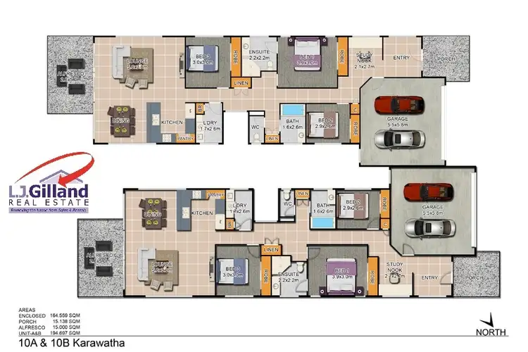 Floorplan of Homely semi-detached listing, 10 Karawatha Street, Springwood QLD 4127